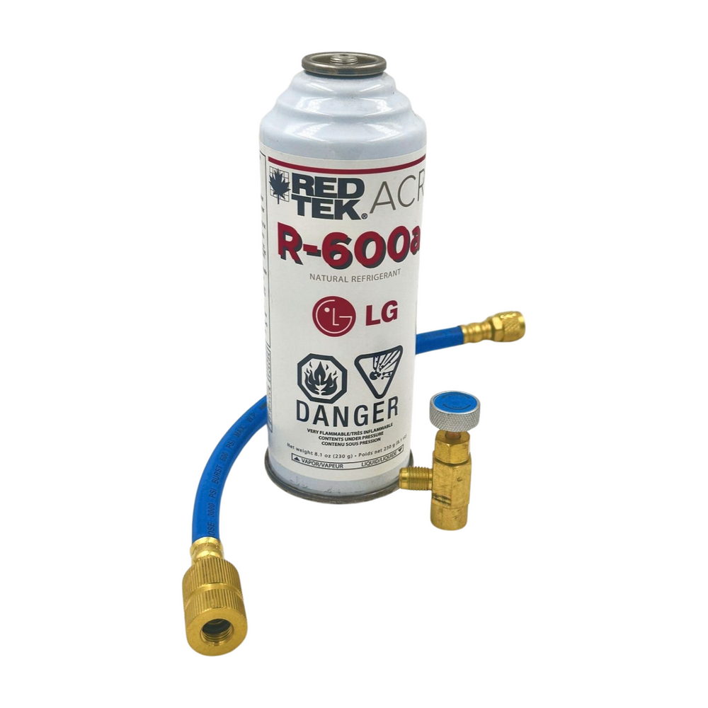 RED TEK R-600a 8 oz. can (226 g) Kit with Can Tap and Installation Hose